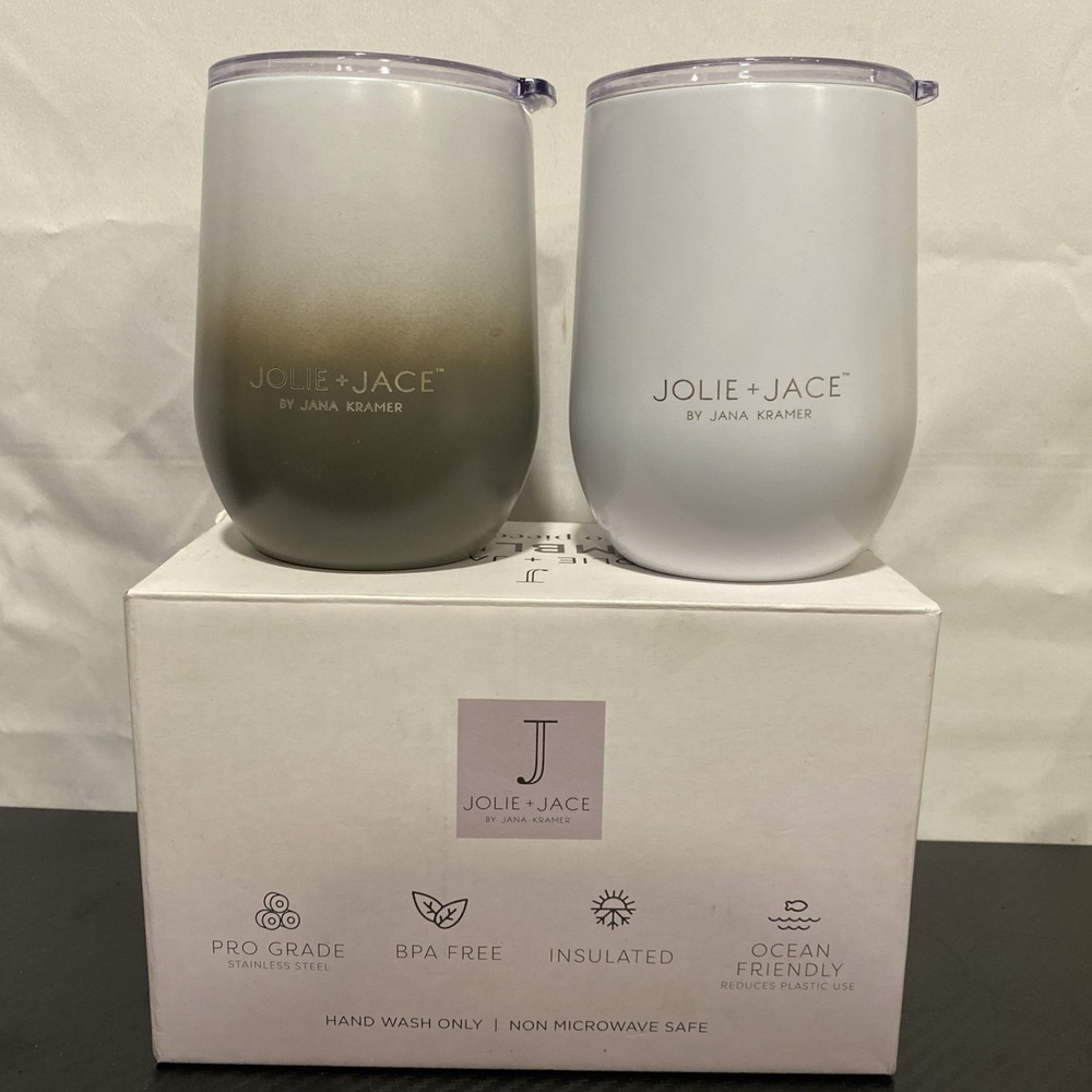 Jolie + Jace By Jane Kramer Stainless Steel Wine Tumbler‎ Set
